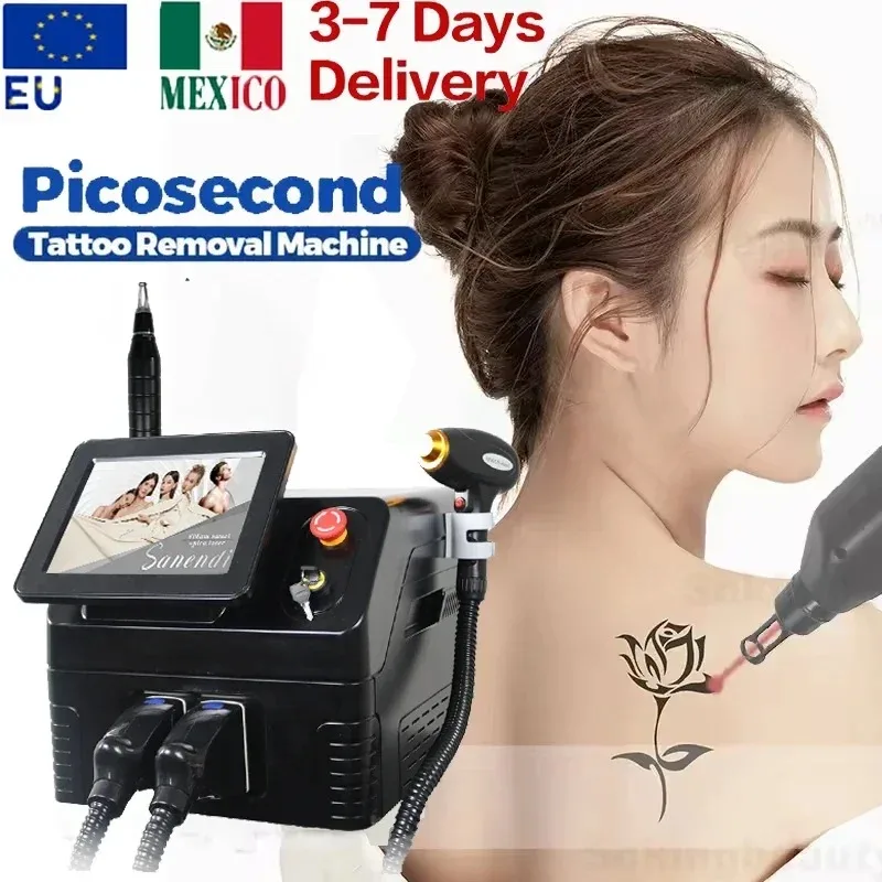 เครื่องเลเซอร์กำจัดขน Picosecond สวิตช์ Q สำหรับสักคิ้วเครื่องกำจัดรอยสักเครื่องกำจัดขนเลเซอร์ไดโอด