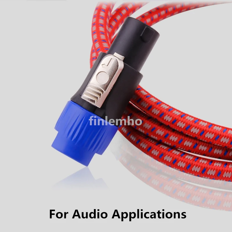 1PC ขั้วต่อ SpeakOn 4เสาชาย Terminal ไม่มีเชื่อมนิกเกิล-แผ่น NL4สำหรับลำโพงเสียงระดับมืออาชีพสาย