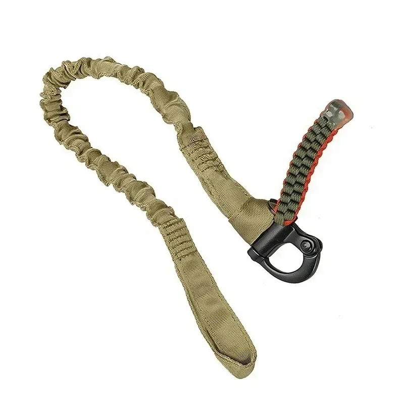 Tactical Quick Release Safety Rifle Sling Lanyard Strap Rope Line corda da arrampicata Airsoft imbracatura protettiva per la caccia all\'aperto