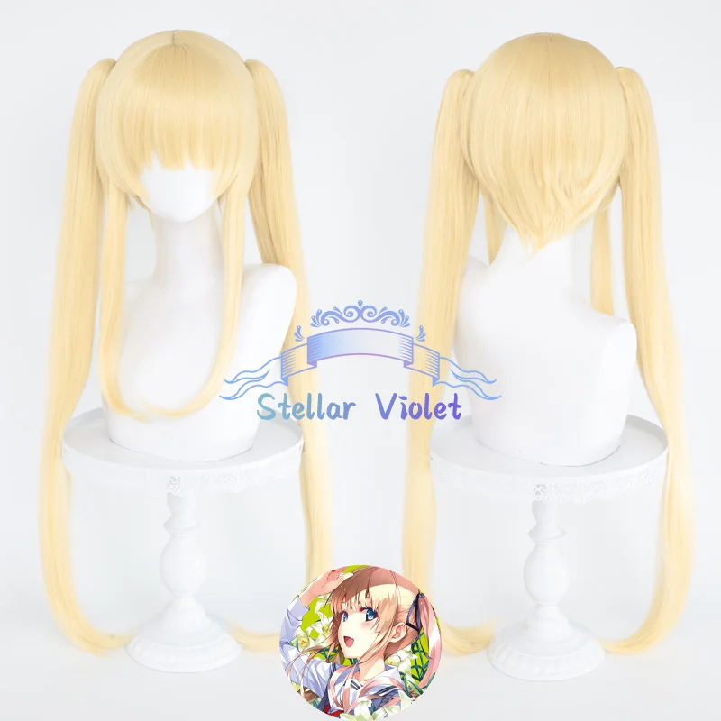 

Парик для косплея аниме Eriri Spencer Sawamura, золотой, 80 см, длинные волосы, хвост, термостойкие синтетические волосы, парики для вечеринок в стиле аниме + шапочка для парика