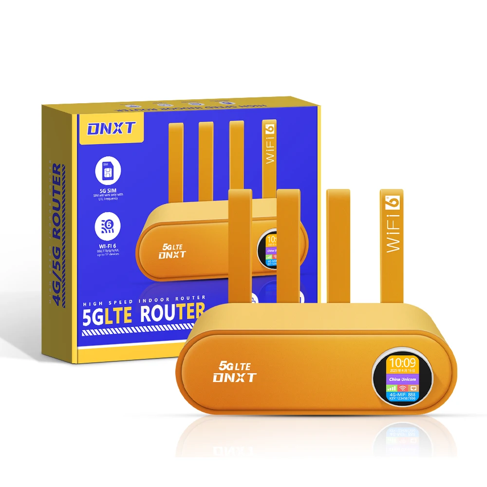 4G LTE Unlocked Modem Router with SIM Card Slot, 5000mAh Battery, 4 External Antennas, Mobile Hotspot for Outdoor & Home Use