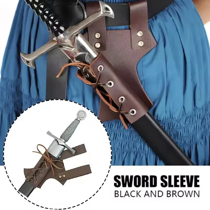 Holster Medieval Shoulder Strap Sword Holder Sheath Scabbard For Adult Men Larp Knight Cosplay Gear Rapier Ring Belt