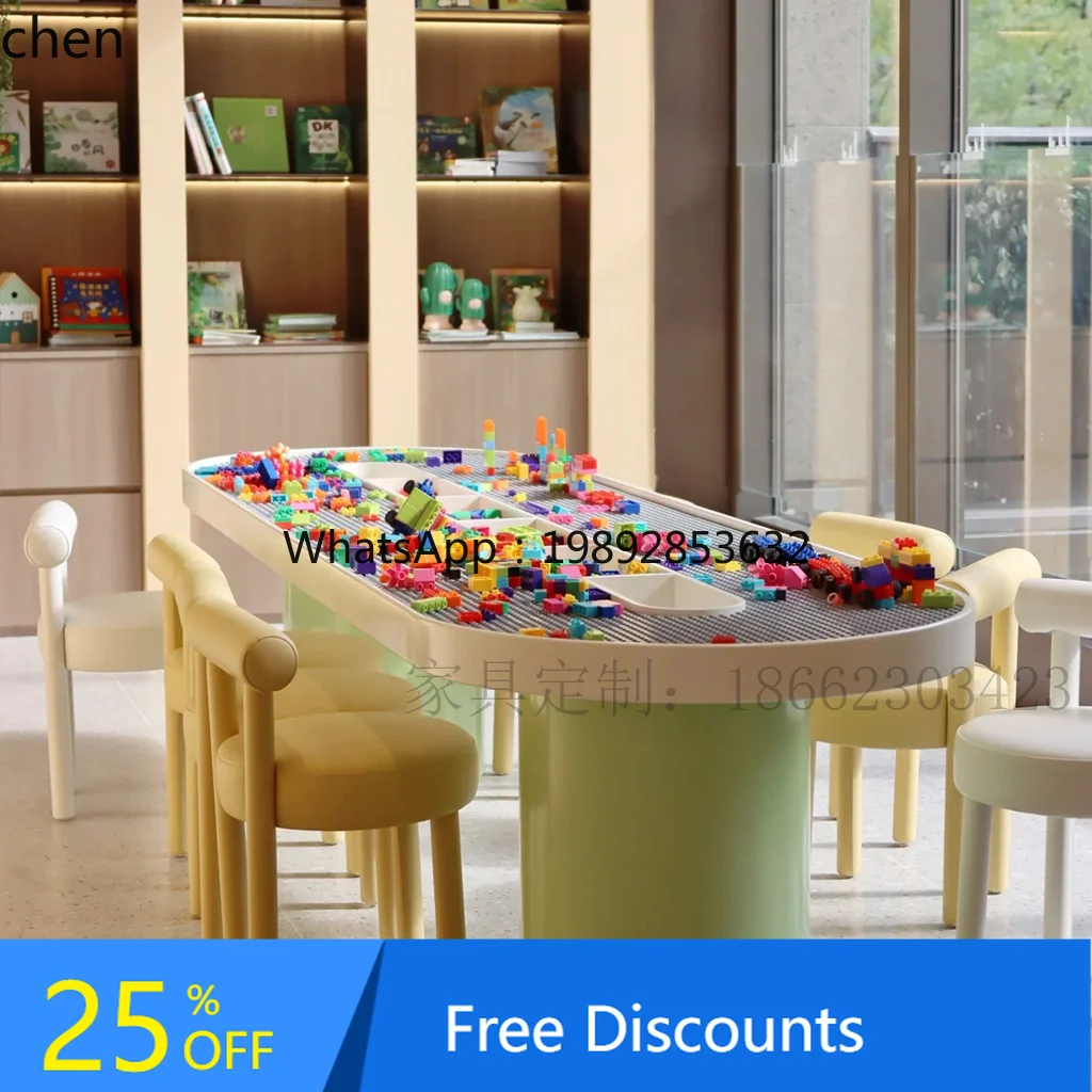 AA Mezzanine Entertainment Area Table and Chair Set Sales Office Park Creative Hand-painted Table