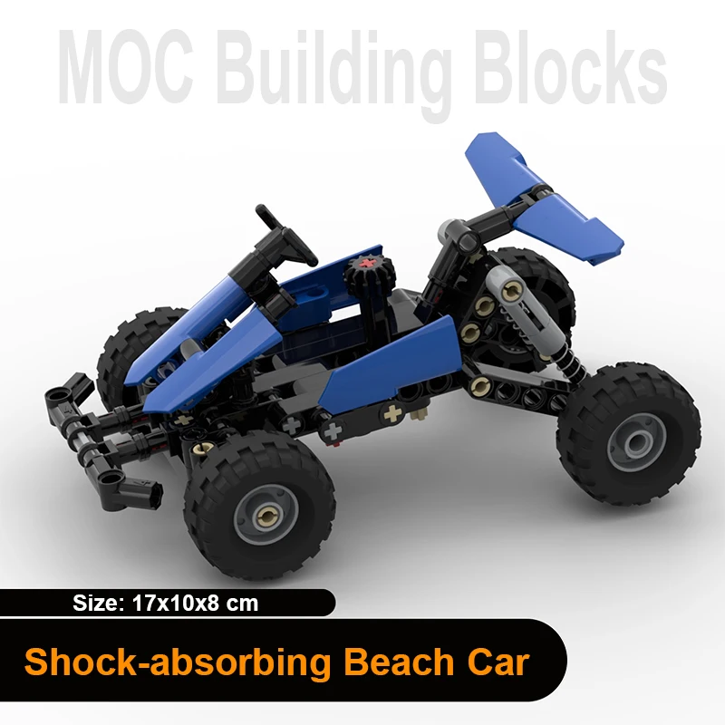

Steering Shock-absorbing Beach Car Building Blocks Assembly Model Robot Kid DIY MOC Bricks Science and Education Toys Kit
