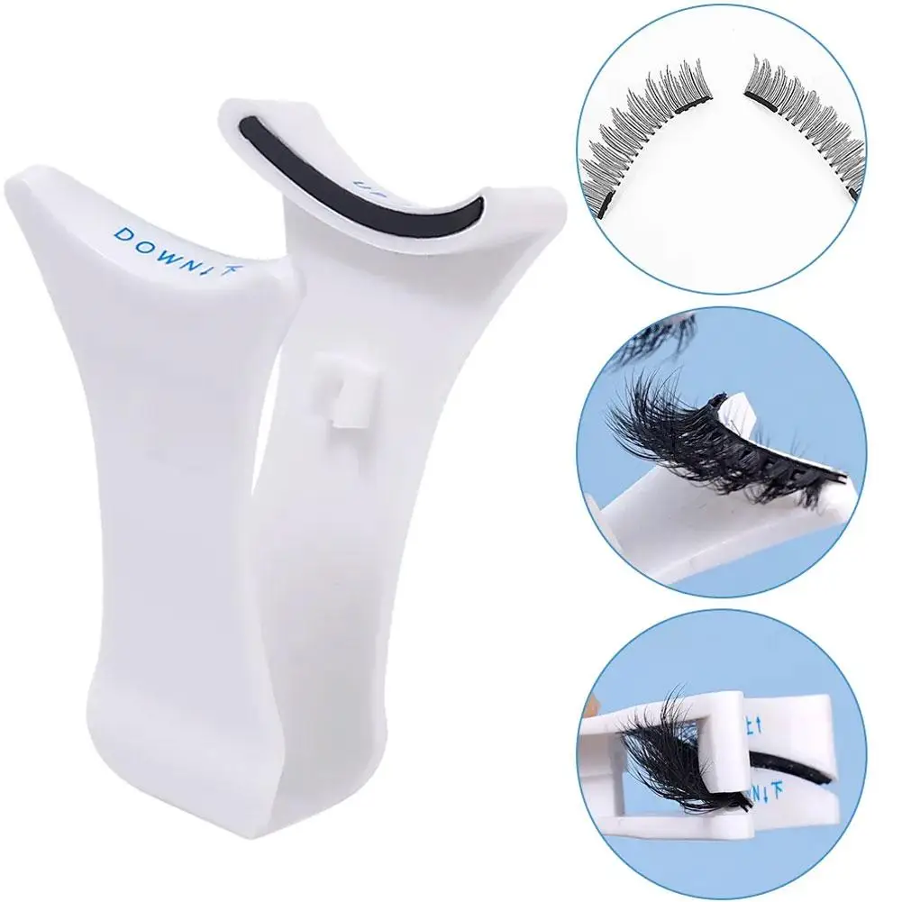 LANBENA  Magnetic Eyelashes Extension Applicator Stainless Steel False Eyelashes Curler Tweezer Clip Clamp Makeup Tool