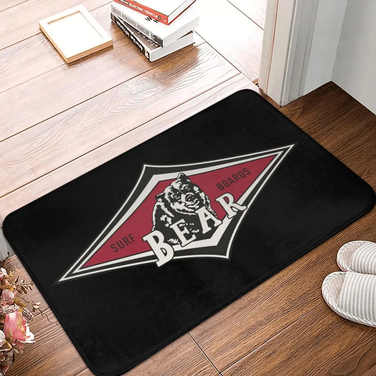 Surfing Bear Big Wednesday Cult Surfboard Surf Logo Anti-slip Doormat Floor Mat Carpet Rug for Kitchen Entrance Home Footpad Mat