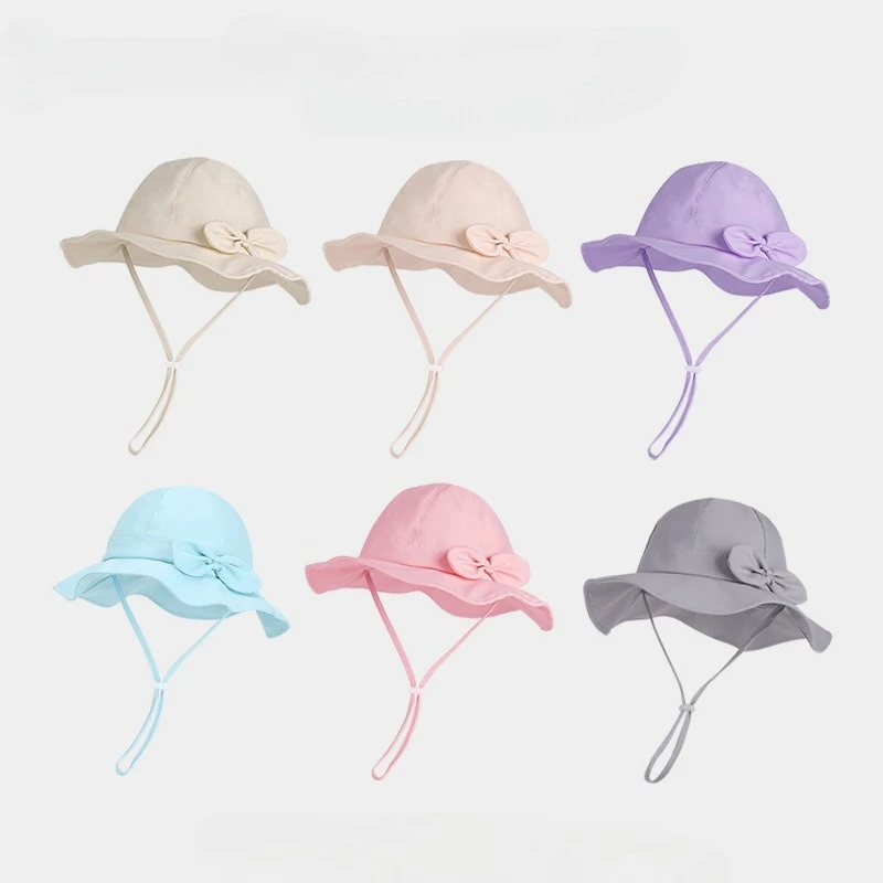 

Baby Girl Sun Hat Summer Foldable Beach Hats with Sun Protection Wide Brim Bucket Hat Cap Toddler Outdoor Cap for Swim Beach