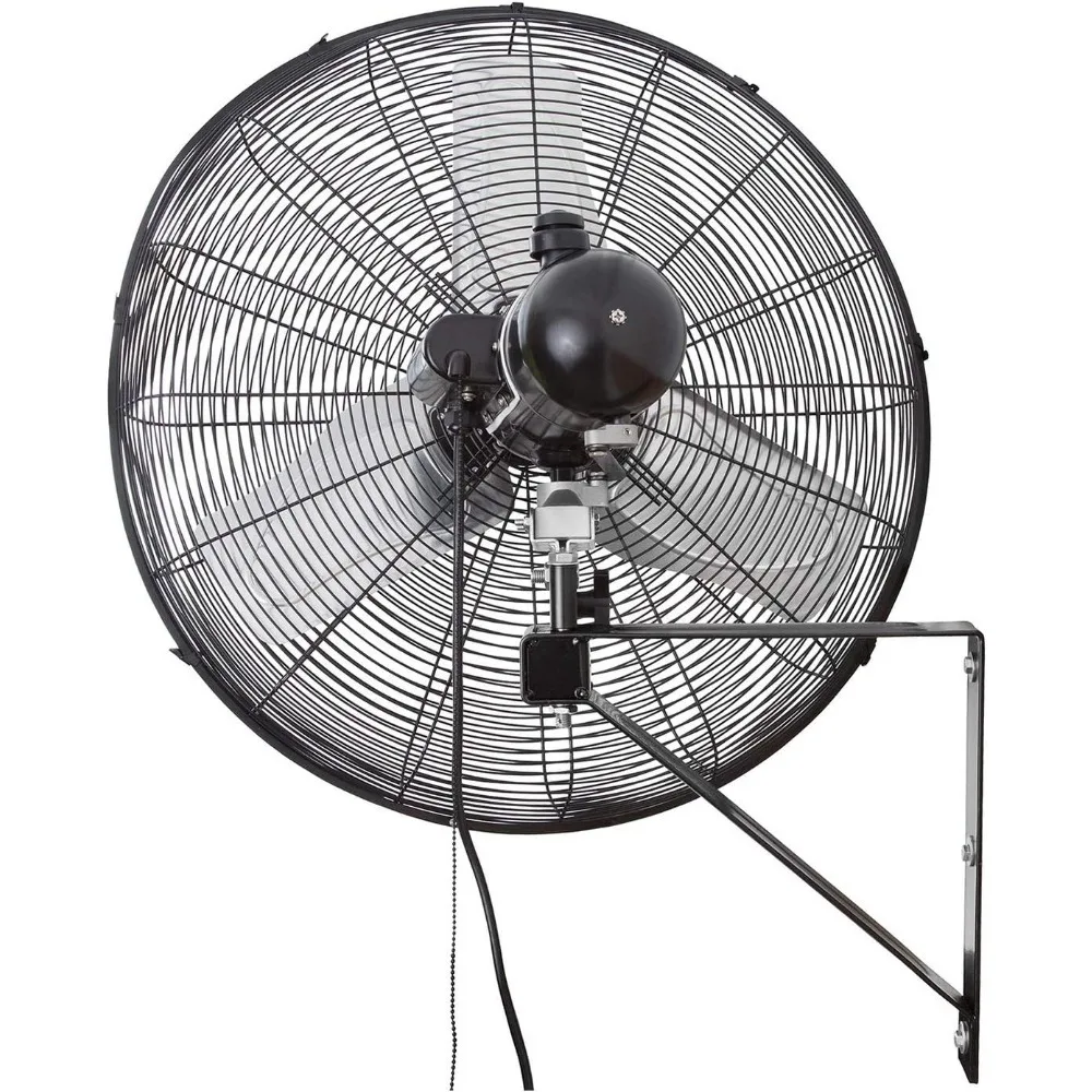 Ventilador de parede oscilante ao ar livre, 6800 CFM Grande Ventilador Industrial, Ventilador de parede para garagem, Ventiladores oscilantes ao ar livre, 24"