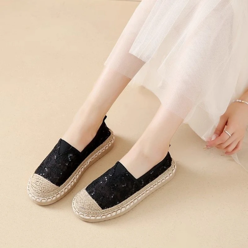 Women's Elegant Mesh Flat Shoes 2026 New Slip on Soft Sole Breathable Loafers Summer Casual Walking Footwear Lightweight