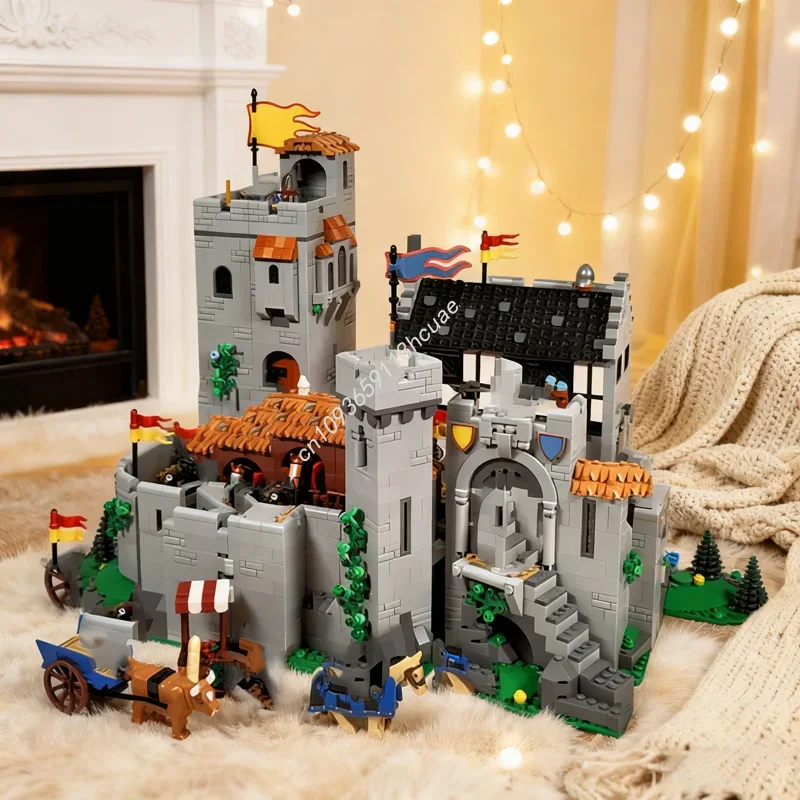 

4000 деталей MOC: Полная модель Замка Лионских рыцарей, конструктор, развивающая игрушка, креативный подарок на Рождество, кирпичики для детей