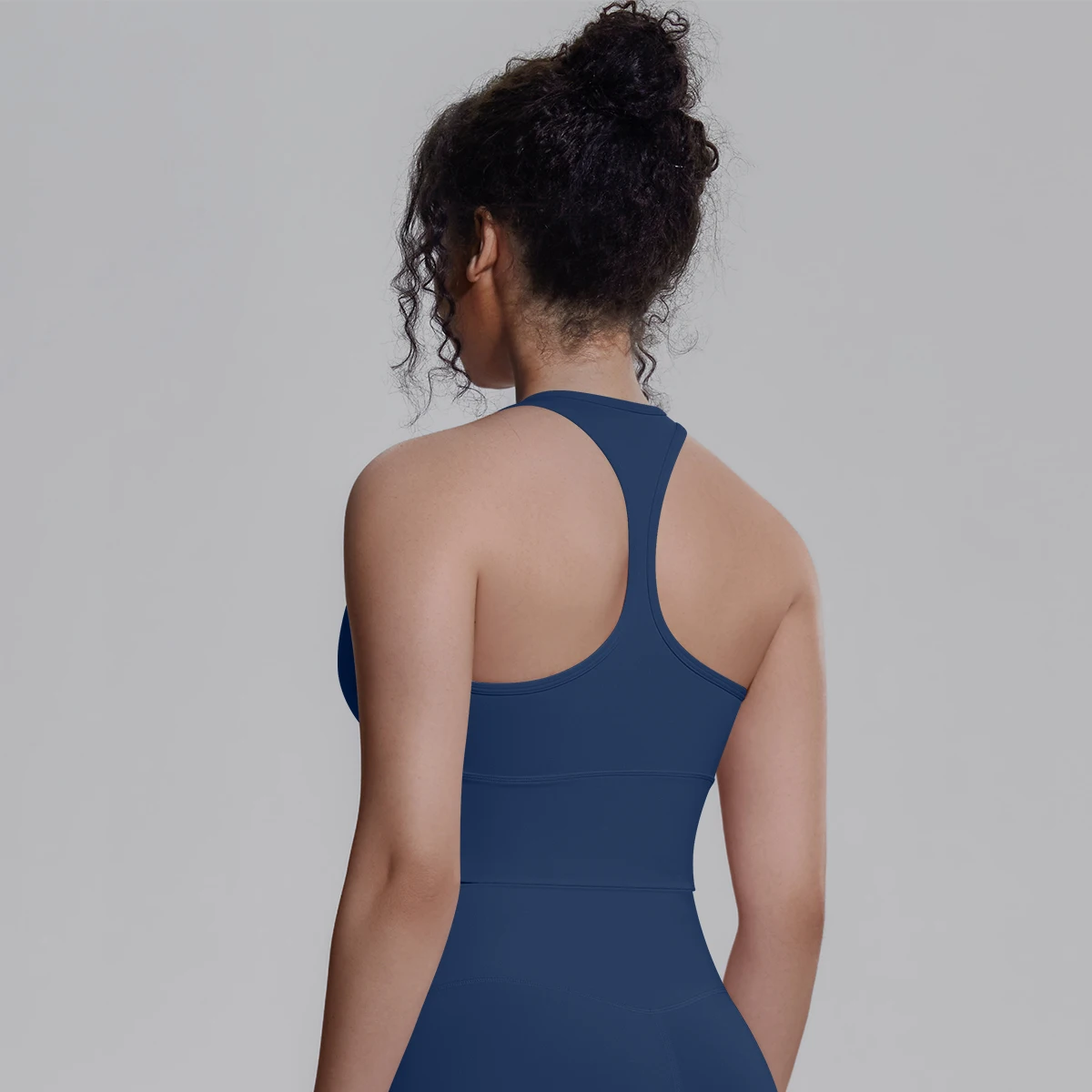 Rooftrellen Damen Fitness Yoga Sport-Top Sexy Rückenfreies I-förmiges Top Einfarbig Sommer Workout Gym-Kleidung Yoga-Top – Detail 10