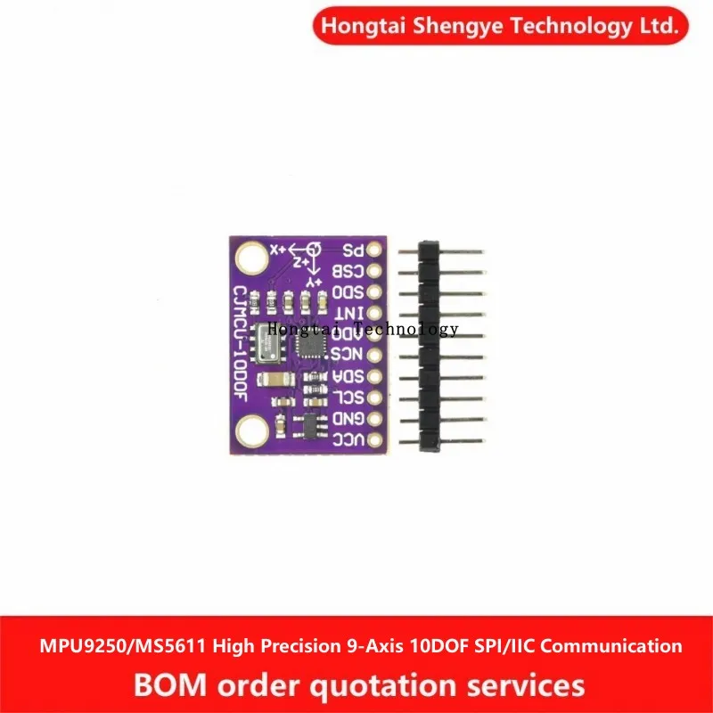 

MCU-117 MPU9250/MS5611 Высокоточный 9-осевой модуль положения 10DOF Коммуникация SPI/IIC
