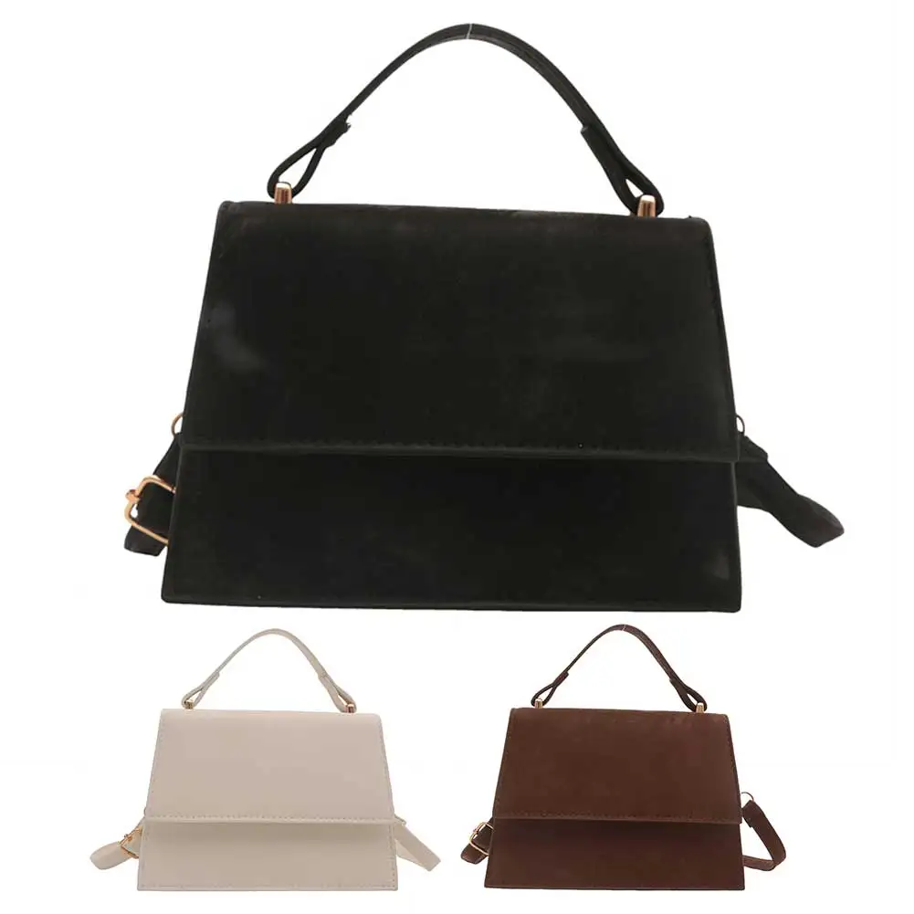 

Women Shoulder Bag Adjustable Strap PU Leather Crossbody Bag Solid Satchel Purse Small Square Bag Travel Commuter Bag
