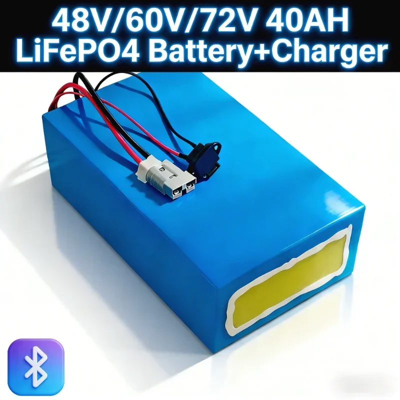

Аккумулятор LiFePO4 48В/60В/72В 40Ач с BMS 16S + Зарядное устройство | Для электросамокатов, электровелосипедов и трициклов мощностью 2000 Вт/3000 Вт