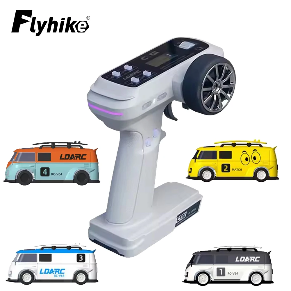 

LDARC V64 1/64 MINI Remote Control Tabletop Bus Motor Home Car RTR Toys Car Set For Children's Gifts