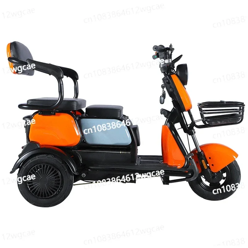 The new electric small tricycle can transport children, multifunctional adults, and elderly household electric scooters