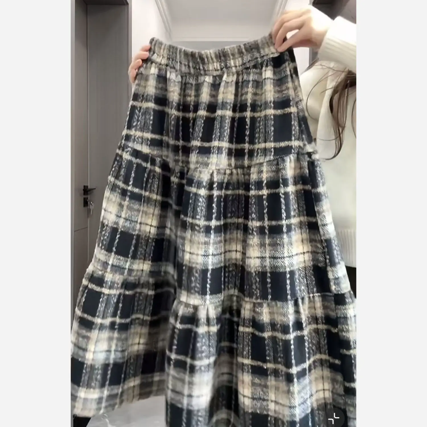 ay Inner Match Herbstkollektion Hochwertiges Koreanisches Zweiteiler-Set mit Offener Strickjacke und Rock für Junge Frauen