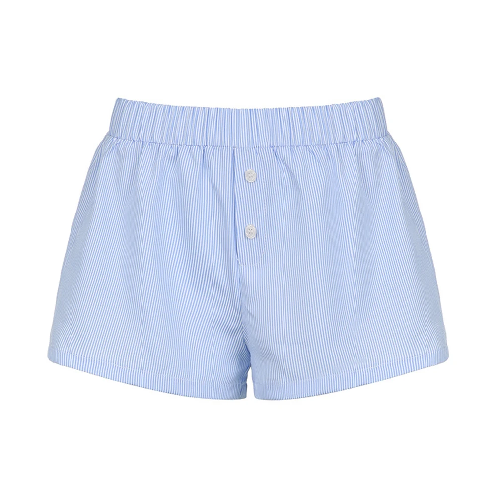 Pantalons courts confortables rayés pour femmes, Shorts de plage, respirants, décontractés, taille haute, amples, hiver et automne