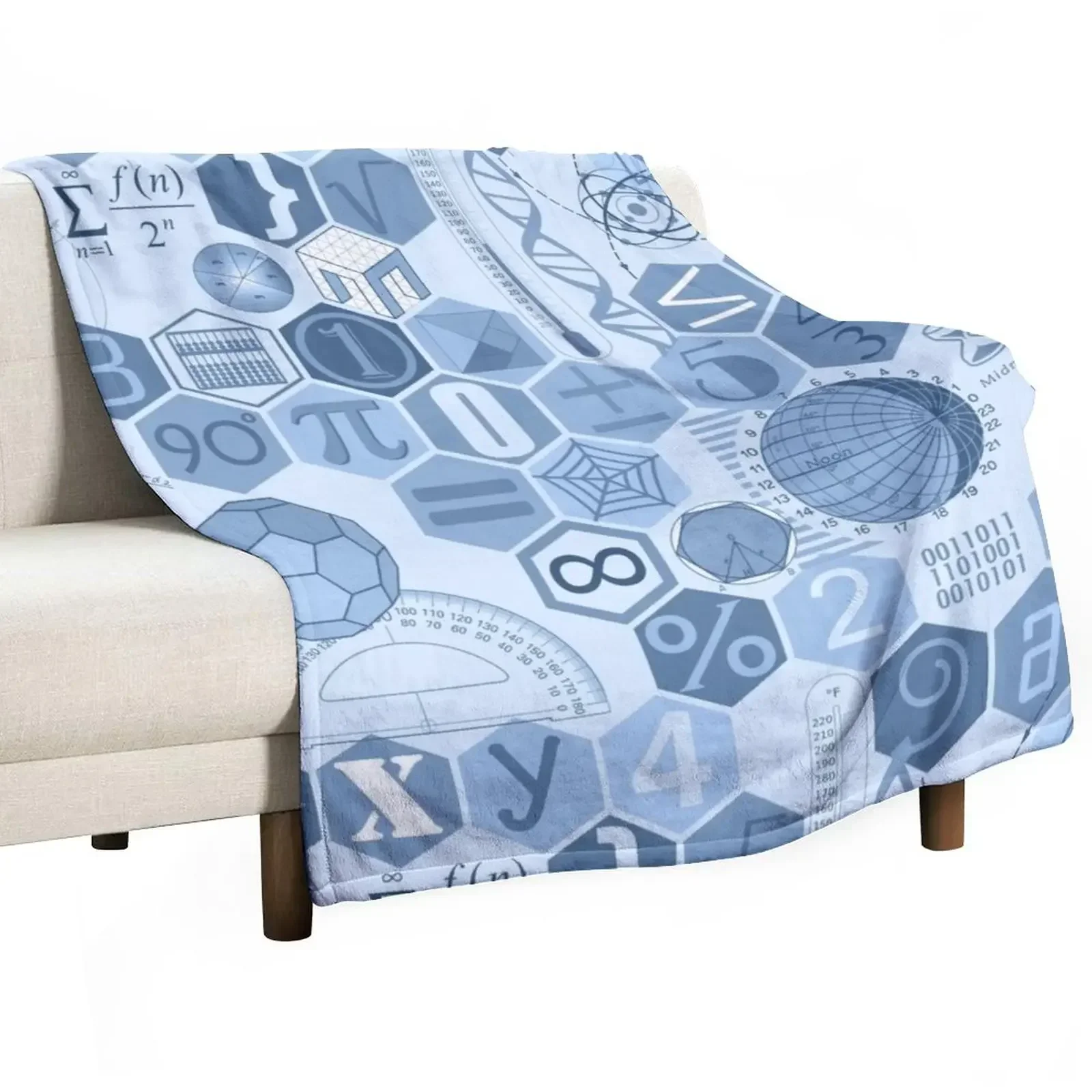 

Math in color (navy) Throw Blanket Weighted Sofas Blankets