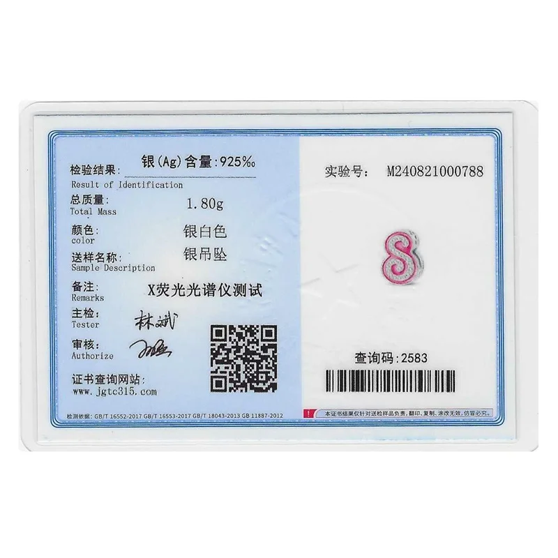 925 Perak Murni A-Z 26 Huruf Inggris Jimat Alfabet Pave Manik Zirkon Merah Muda Cocok 3Mm Gelang DIY Perhiasan untuk Anak Perempuan Wanita