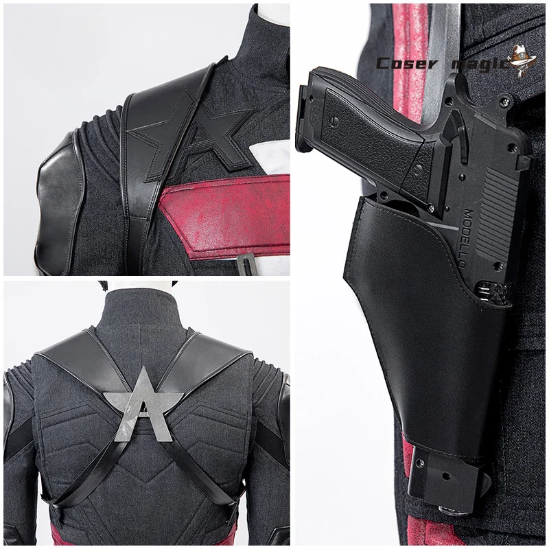 Captain America Cosplay Costume Thunderbolts Superhero U.S.Agent Uniform Accessories Props Halloween Carnival Party Complete Set
