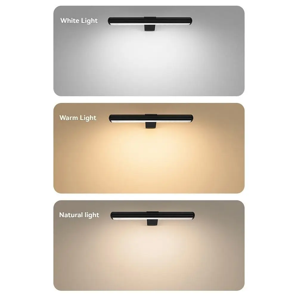 3 Color Dimming LED Magnetic Wall Lamp Detachable Rechargeable Wireless Picture Light Rotatable with Control Remote