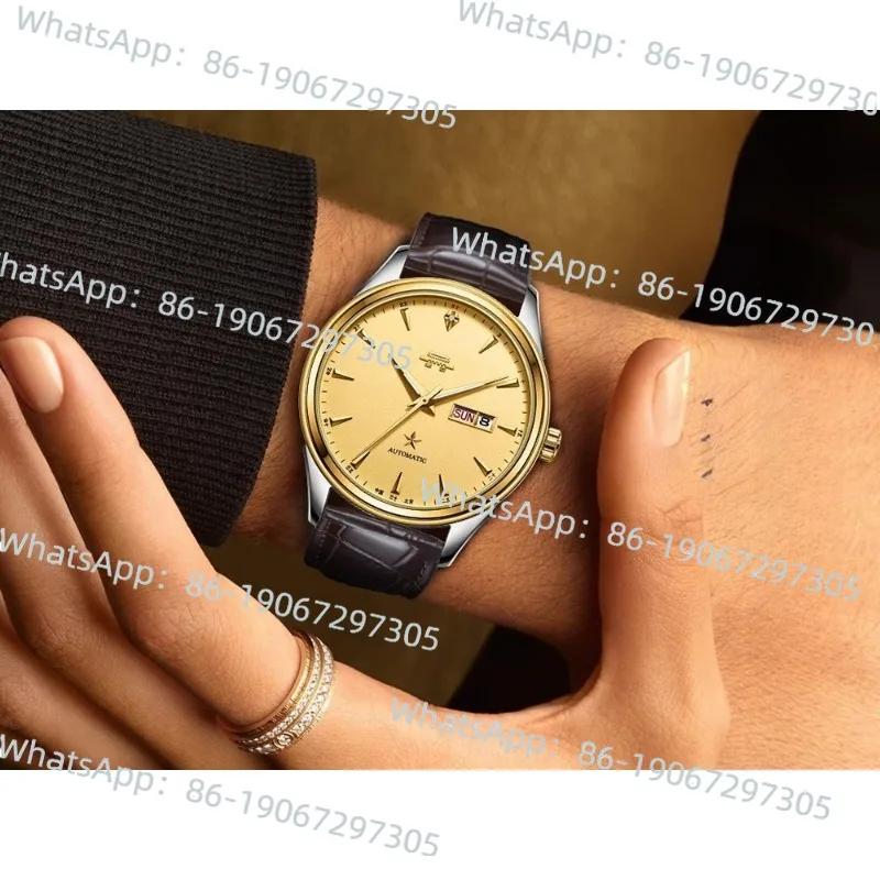 

Пекинские часы, автоматические механические мужские памятные часы с двойным календарем, золото 1958 года (инструмент для разборки стального ремня)