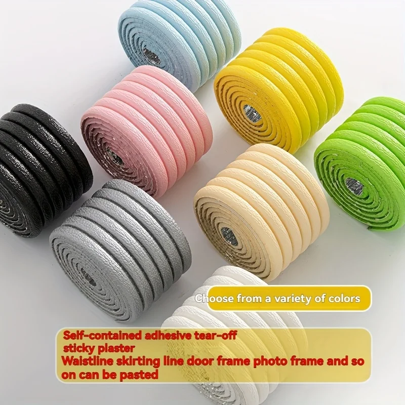 Self-Adhesive Anti-Collision Strip Anti-Collision Head Wall Sticker Soft Pack Pad Wall Corner Protection Sponge Table Edge Strip