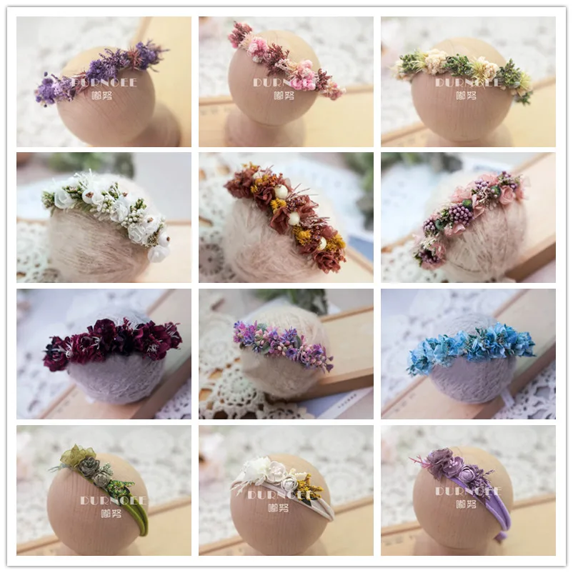 Baby Girl Flower Headband Newborn Photography Props Headbands  Studio Photo Infant Headwear Hair Accessories