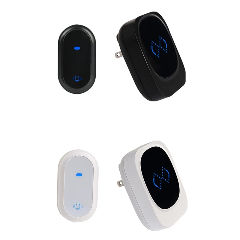 Wireless Home Welcome Smart Doorbell Self-Powered IP68 Waterproof 180M Remote With 38 Songs US Plug