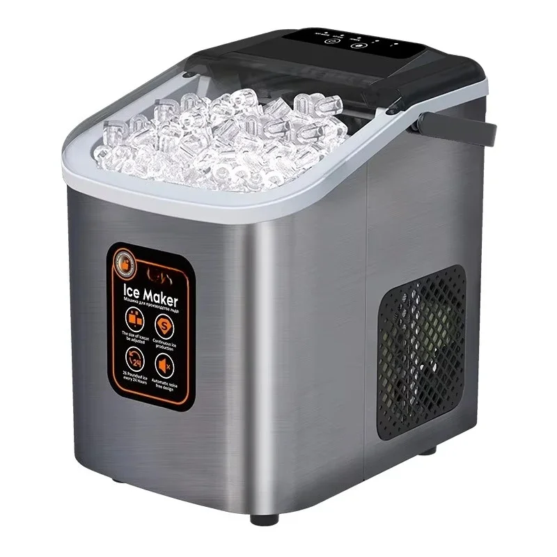 Countertop Electric Ice Maker Vending Machine 12kg Per 24h Automatic Cleaning Continuous Ice Function For Home Commercial Restau