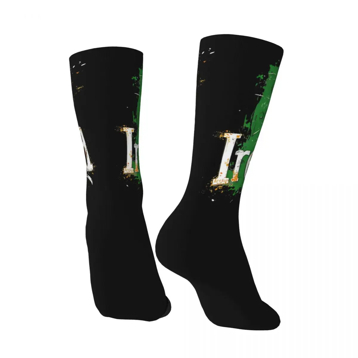 Medias con bandera irlandesa de Irlanda, calcetines góticos personalizados, calcetines antideslizantes de invierno, calcetines suaves cálidos Unisex para hombres al aire libre