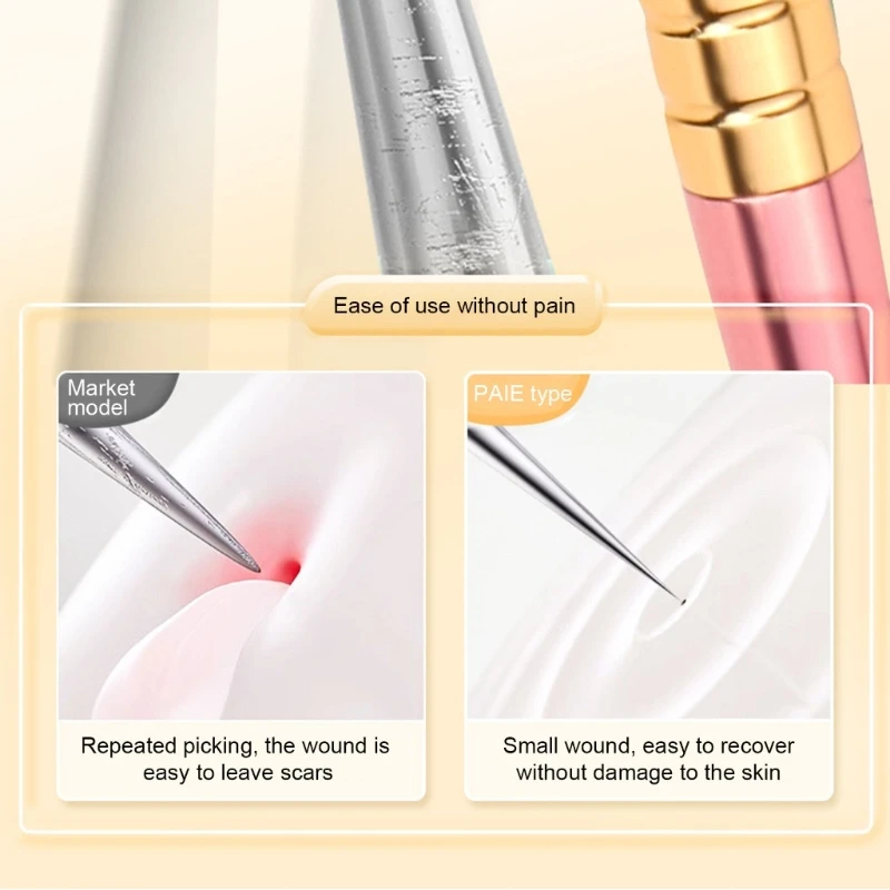 3 ใน 1 สิวหัวดำ Extractor แหนบกำจัดสิวมืออาชีพสำหรับโฮมสปา