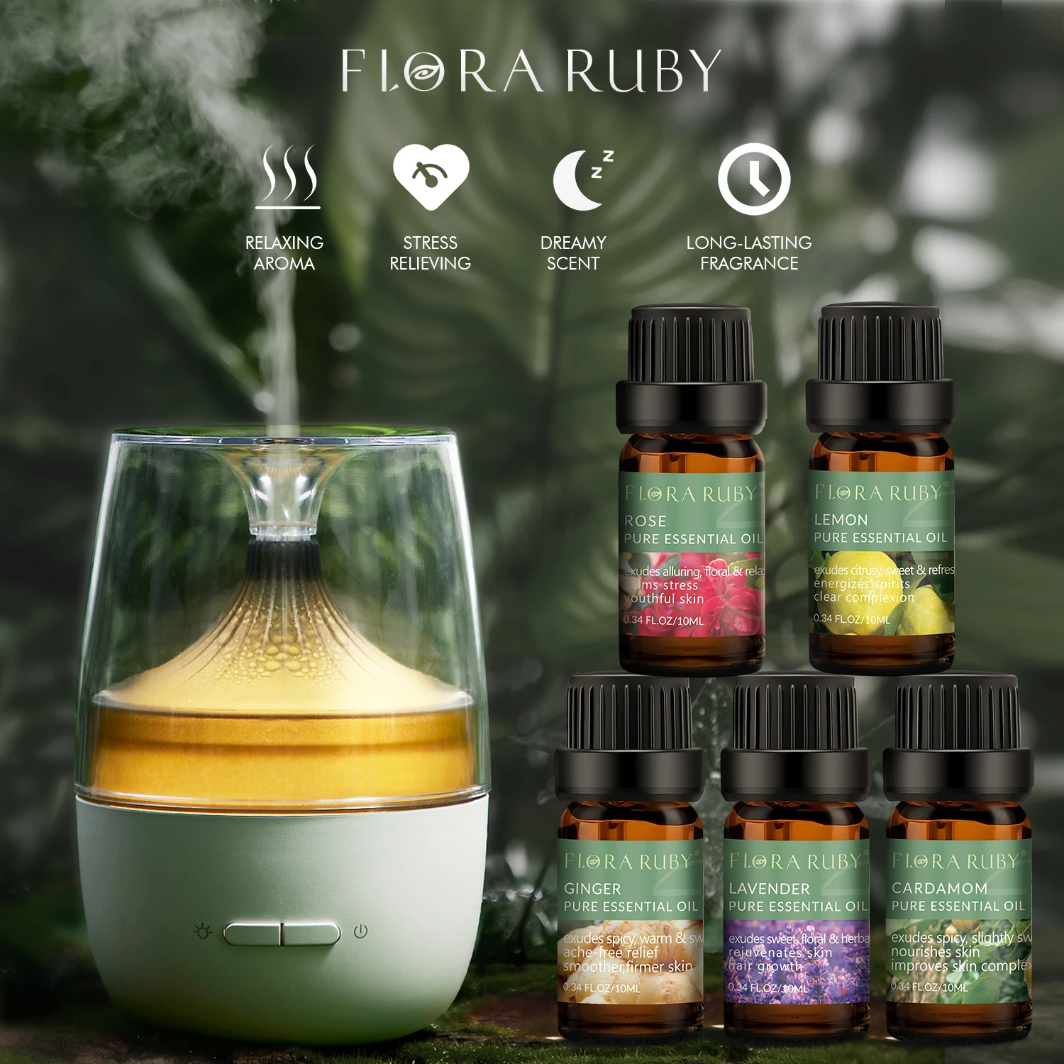 Essential Oils for Diffusers Eucalyptus,Lavender, Lemongrass,Rosemary,Peppermint,Tea Tree Essential Oil Aromatherapy Oils