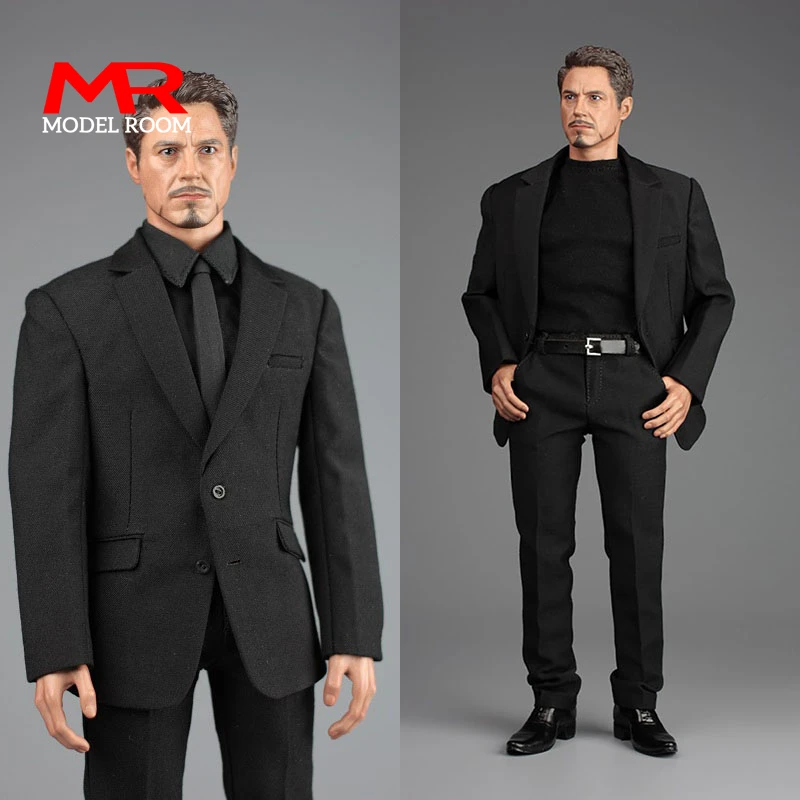 XRF XM006 1/6 Male Black Suit Set Western-style Clothes Model Fit 12'' BD001 MB002 Soldier Action Figure Body Dolls