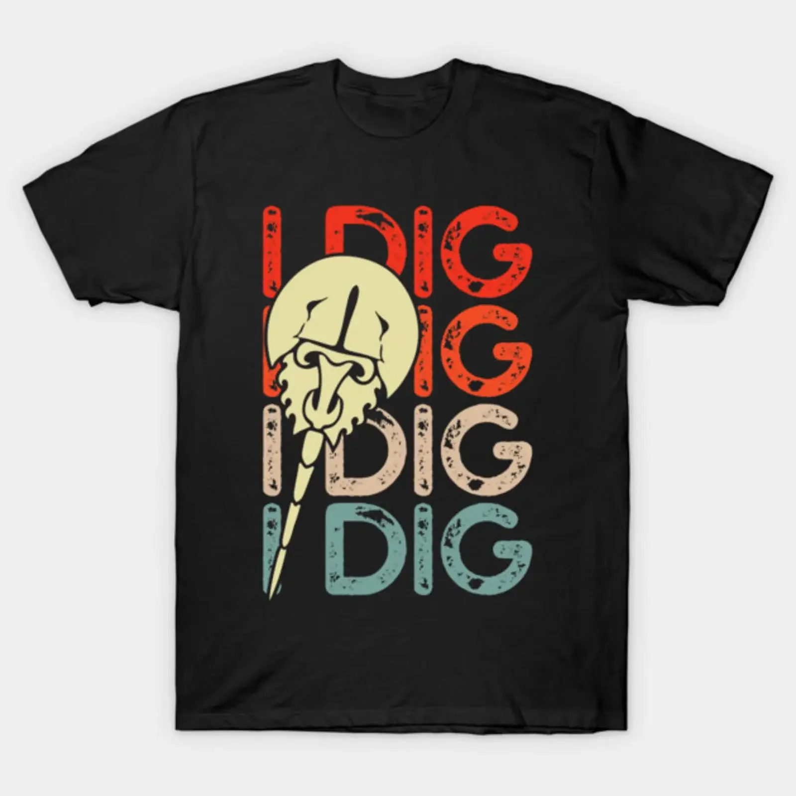 S2 Horseshoe Crab 28 T-Shirt Vintage-Waschung Lässig Stilvoll Grafik Bequemes Mode-Top Für den Alltag Vielseitig
