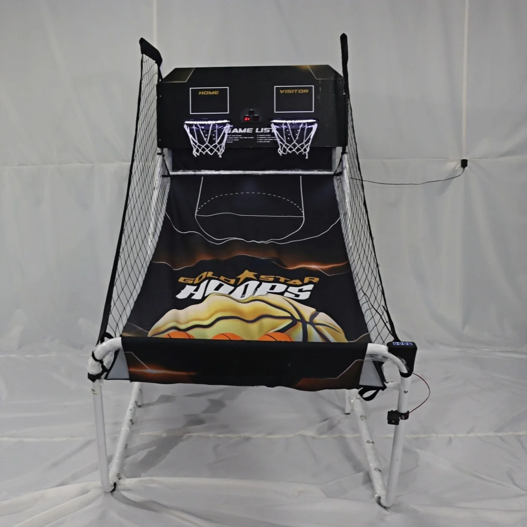 آلة أركيد كرة سلة قابلة للطي شديدة التحمل مع أداة تسجيل إلكترونية