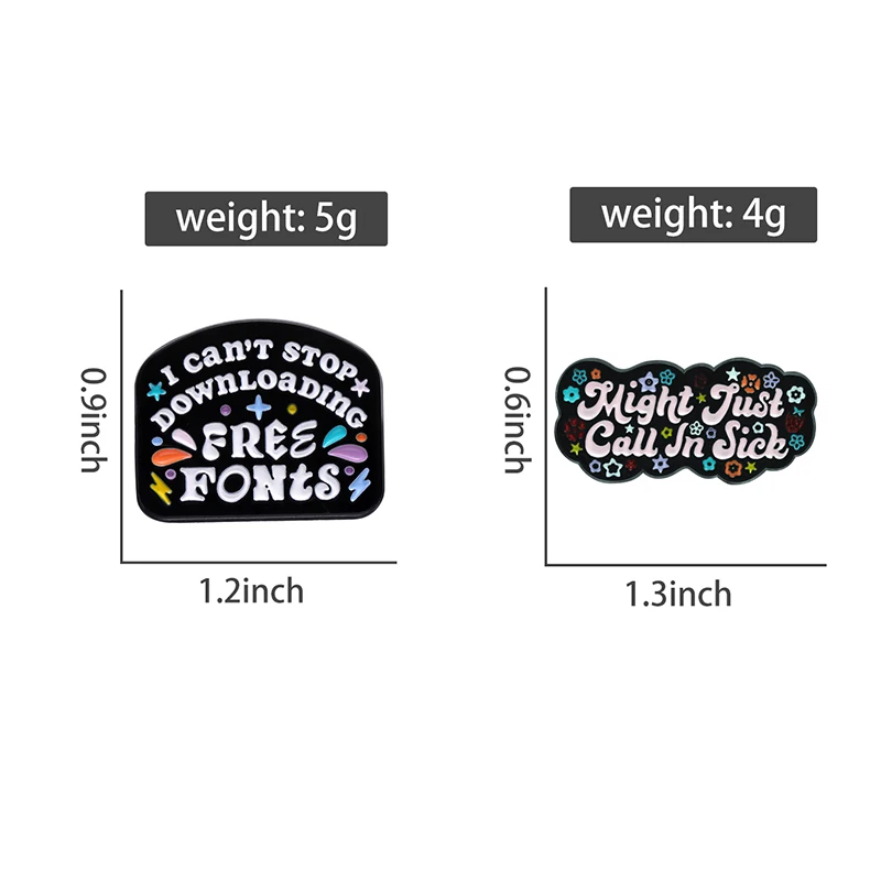 I Can't Stop Downloading Free Fonts Brooch Enamel Pins Might Just Call In Sick Funny Phrase Brooch Lapel Badge Fashion Jewelry