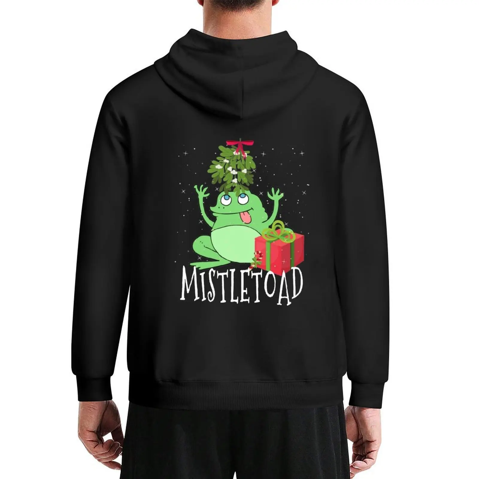 

Mistletoad Christmas Apparel - Christmas Hoodie men clothes graphic t shirts men hooded shirt hoodies for men