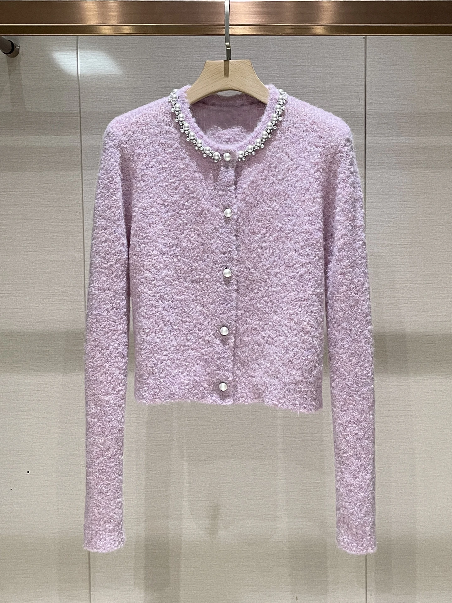 

Новый осенний женский кардиган из пушистого трикотажа, длинный, с круглым вырезом, повседневный, удобный, дышащий, стандартный крой