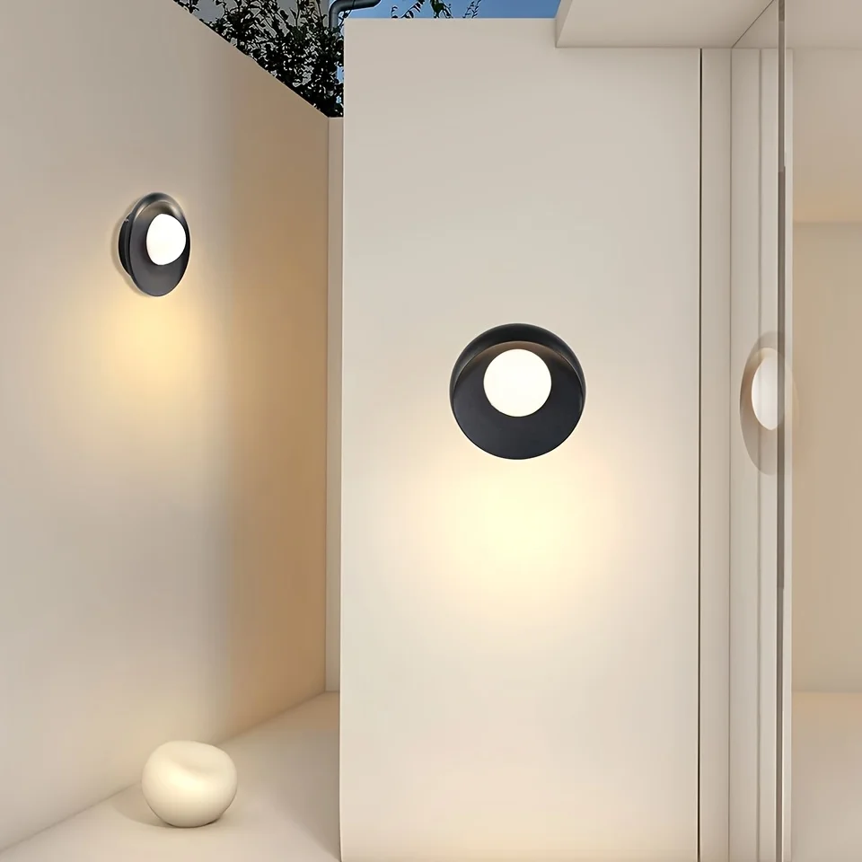 

11W Modern Round Wall Light IP65 Waterproff Wall Lighting Fixtures Unique Indoor Outdoor Wall Lamp Aluminum Wall Lamp for Porch