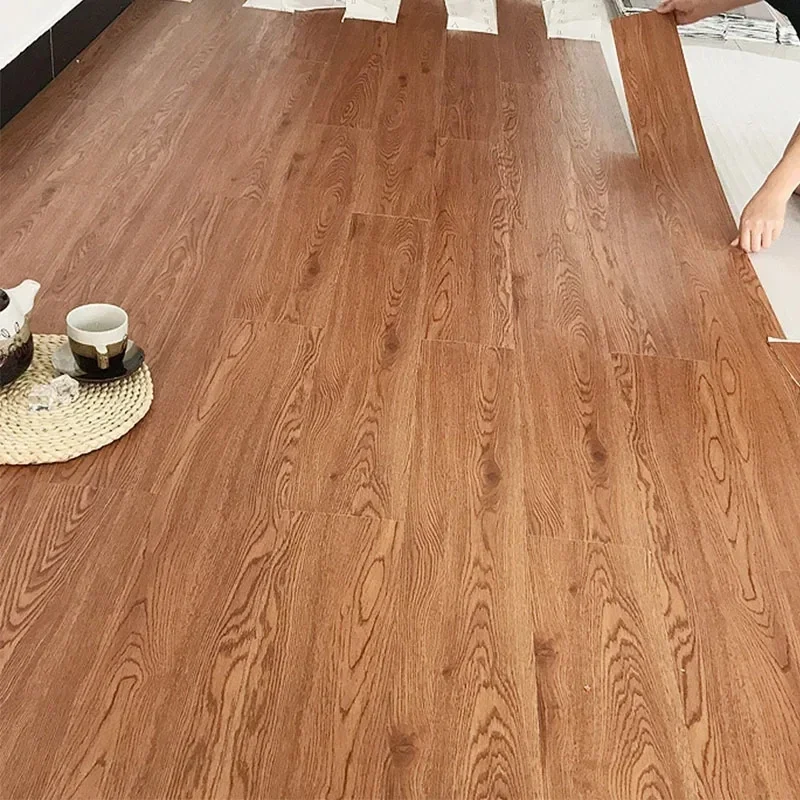 Papel tapiz autoadhesivo 3D grueso para suelo de grano de madera, decoración para sala de estar y dormitorio, pegatinas para suelo, decoración del hogar, papel tapiz para suelo