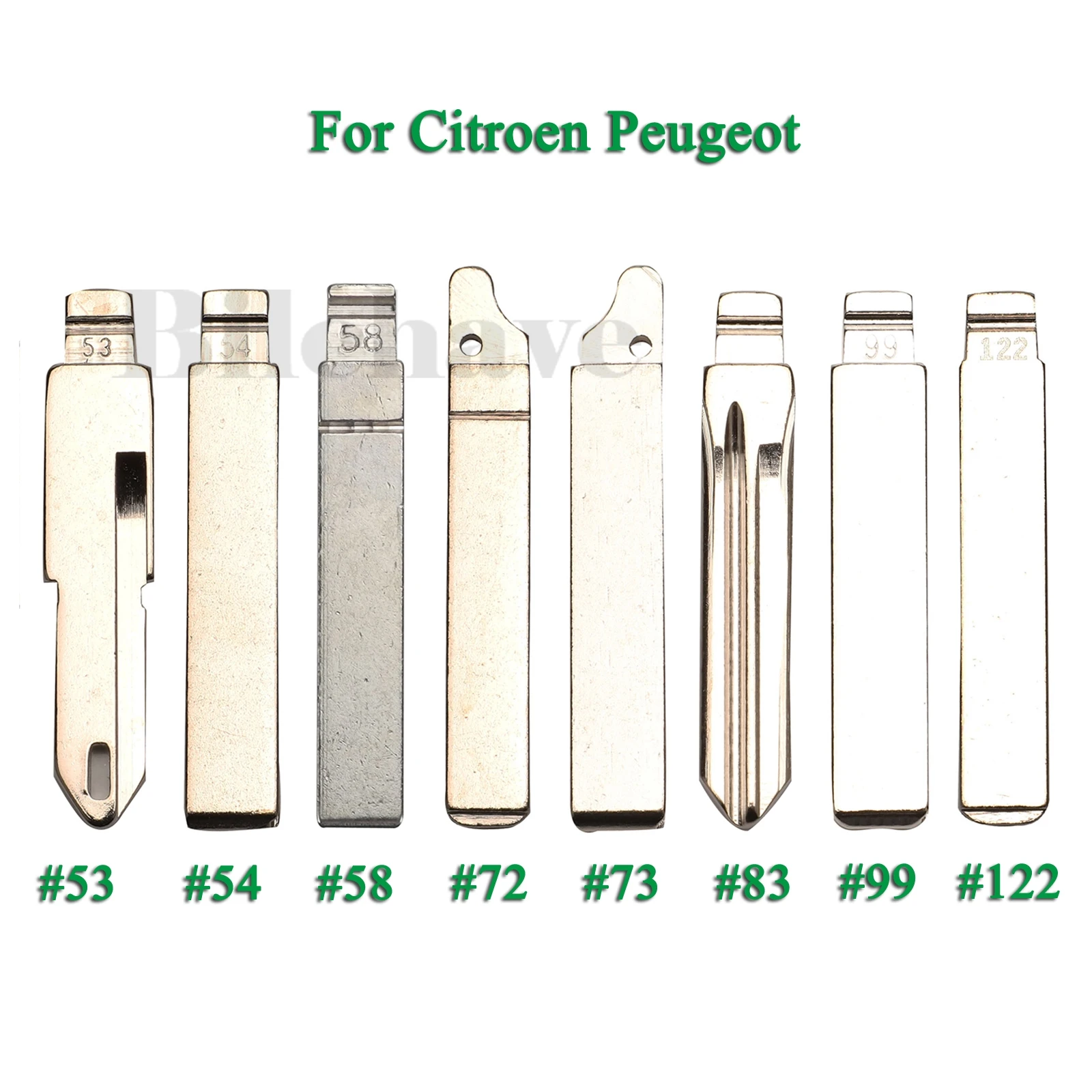 

jingyuqin 10pcs VA2 HU83 SX9 Flip Car Key Blade For Citroen C4L Triumph Peugeot 307 207 Fob #53 #54 #58 #72 #73 #83 # 99 #122