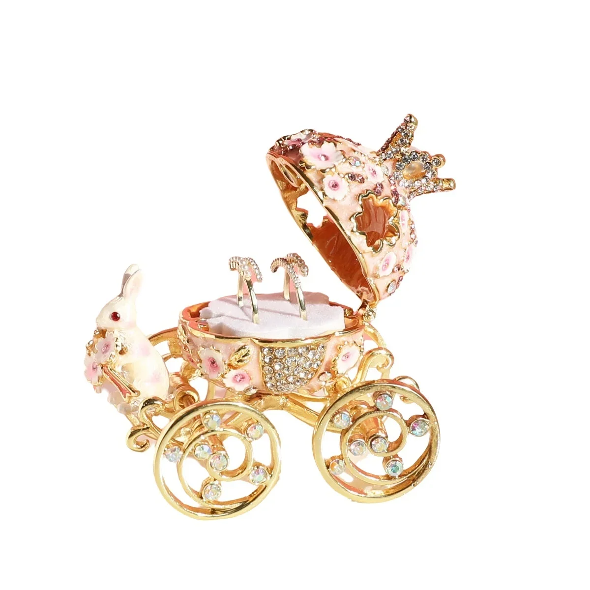 

Тележка с тыквой, шкатулка для драгоценностей, карета принцессы, вишневый цвет, карета кролика, предложение, коробка для колец, подарок на день Святого Валентина, свадебный подарок