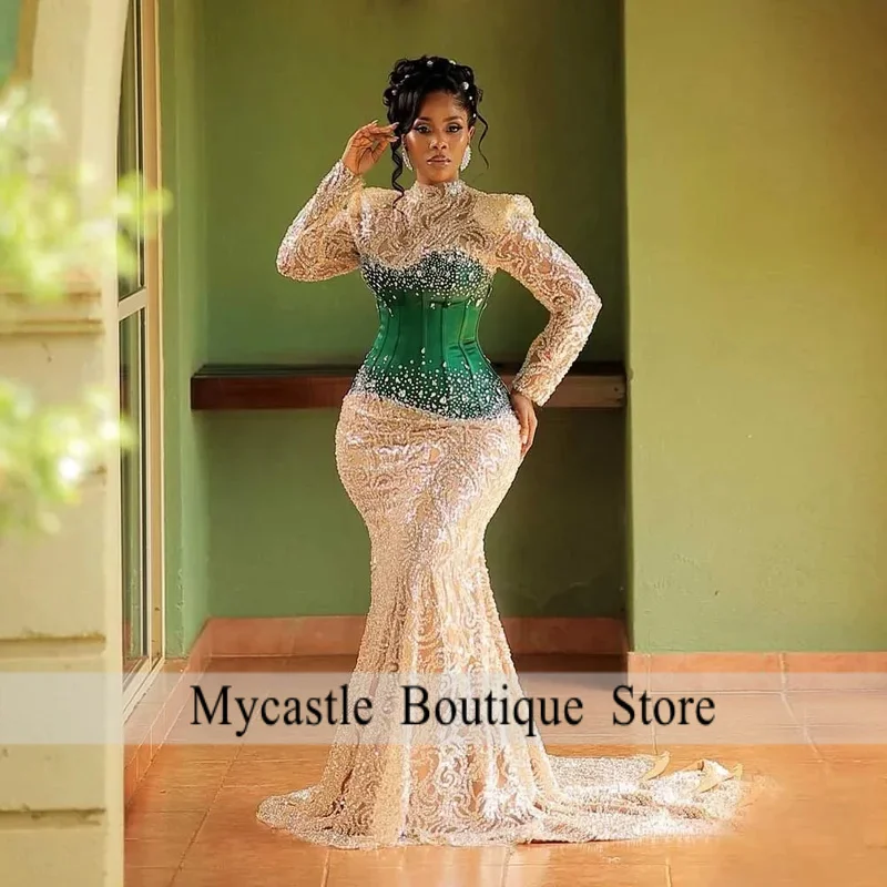 아프리카 웨딩 리셉션 드레스 반짝이 비즈 장식 짧은 생일 드레스 풍성한 튤 구름 스커트 흑인 소녀 프롬 드레스 맞춤 제작