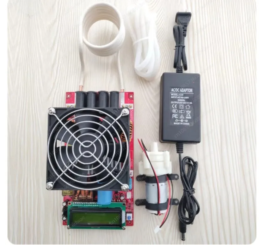 2000W ZVS high frequency induction heater module flyback driver heater good heat dissipation + coil + pump + power adapter