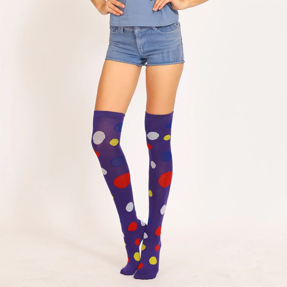 Over The Knee Socks Performance Dance Outfits Dress Stockings Long Clown Cosplay