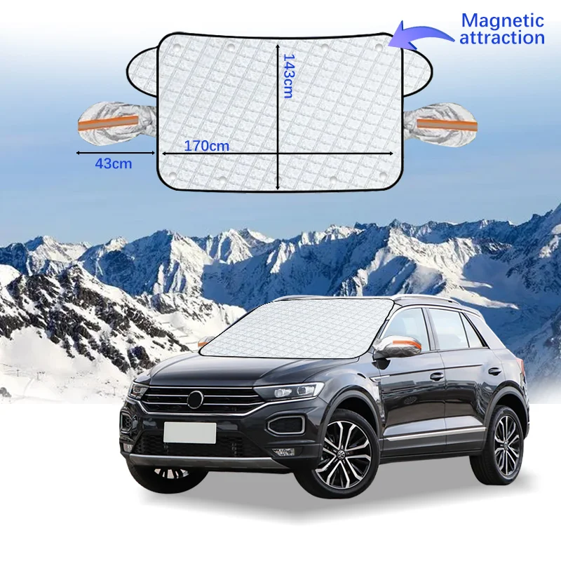 

Car Windshield Cover Magnet Winter Window Snow Shield Anti Frost Auto Front Window Snow Cover For Volkswagen T-roc