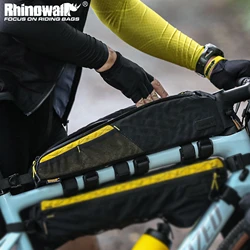 Rhinowalk BIke Top Tube Bag 2.1L Water-Resistant Bike Frame Storage Luggage For MTB&Road Bike With 18Inch Or Larger Frame Length