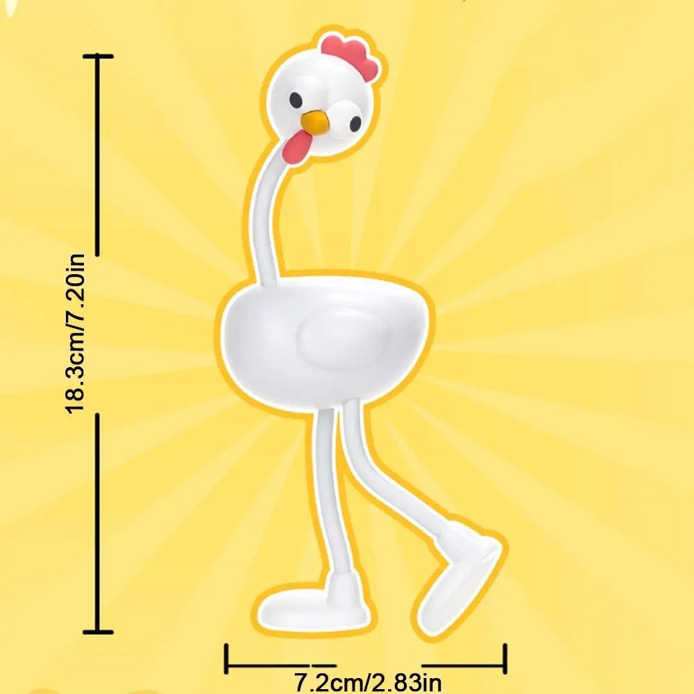 3 Lighting Modes Funny Chicken Night Light Soft Light Rechargeable Bedside Decor Light Cute Cartoon Eye Protection